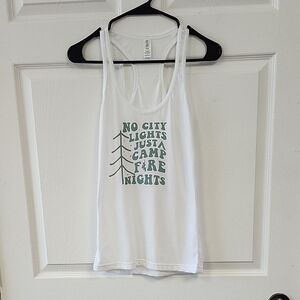 White Graphic Tank Top